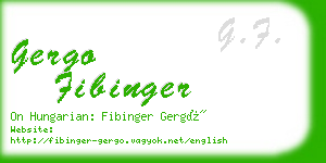 gergo fibinger business card